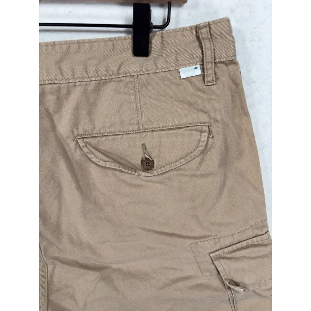 Levi Strauss & Co Mens Cargo Shorts Tan Khaki Cotton Twill Multi Pocket 35x9
